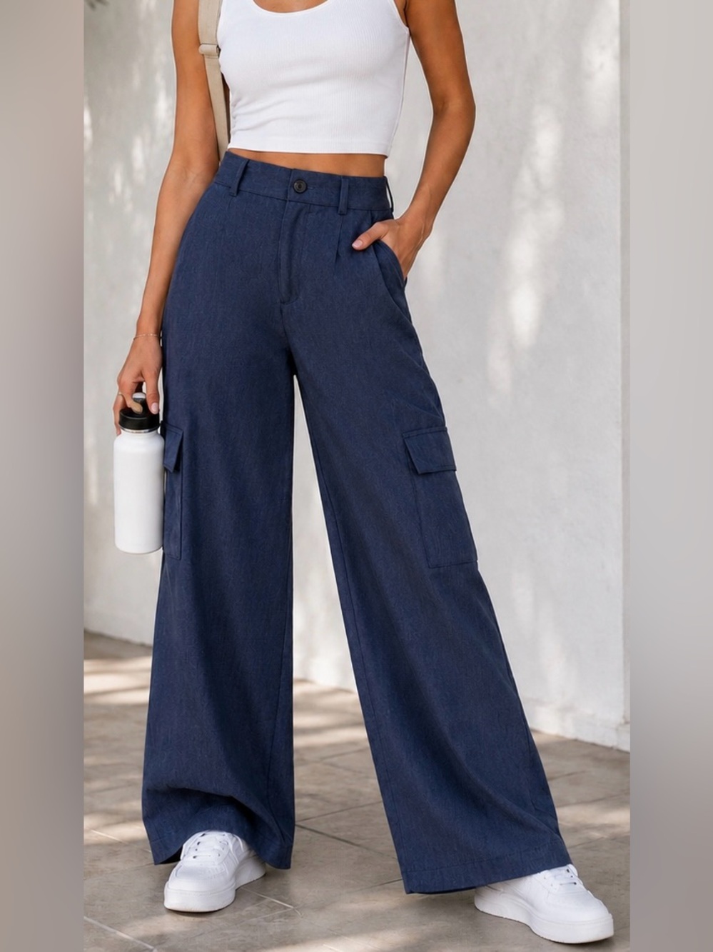 L.A. Hearts High-Rise Wide Leg Cargo Pants – Gray | Women’s Medium | PacSun